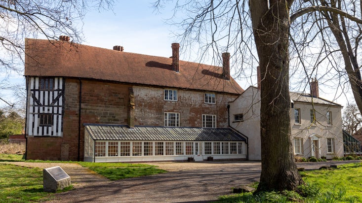 Front of the house on a sunny spring day, Coventry Charterhouse, House, Warwickshire